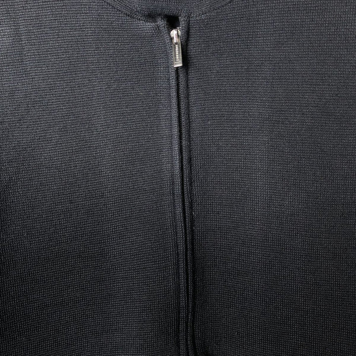 Burberry's London Merino Wool and Acrylic Knit Full-Zip Sweater, Made in Spain, Men's Size L Merino wool black type Vintage Second Hand