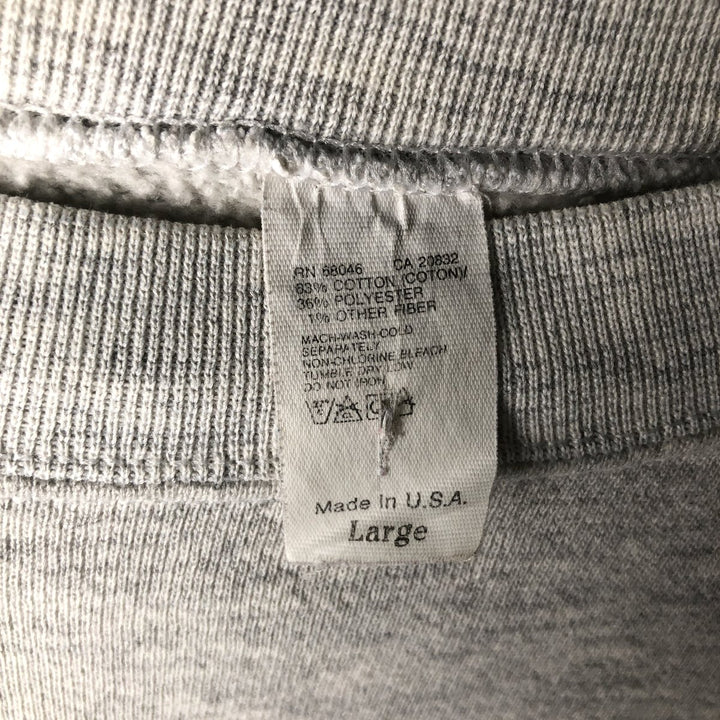 MICKEY MOUSE Mickey Mouse character sweatshirt, Made in USA, Men's size L cotton pale white type Vintage Second Hand