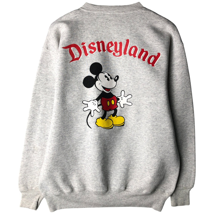 Vintage 90'S MICKEY INC MICKEY MOUSE Mickey Mouse character sweatshirt, men's size XL unclear pale white type Vintage Second Hand