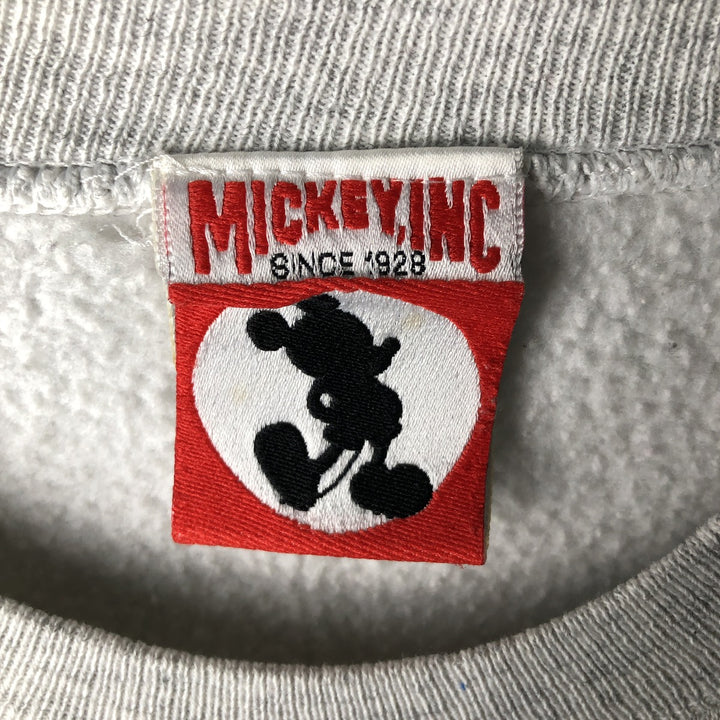 Vintage 90'S MICKEY INC MICKEY MOUSE Mickey Mouse character sweatshirt, men's size XL unclear pale white type Vintage Second Hand