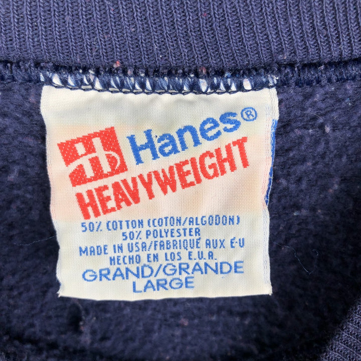 Vintage 90'S Hanes Heavyweight Mickey Mouse Sweatshirt, Made in USA, Men's Size Large cotton navy blue type Vintage Second Hand