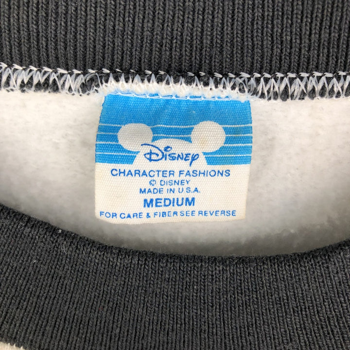 Vintage 1980'S Disney Mickey Mouse character sweatshirt, made in the USA, size M, men's cotton white type Vintage Second Hand