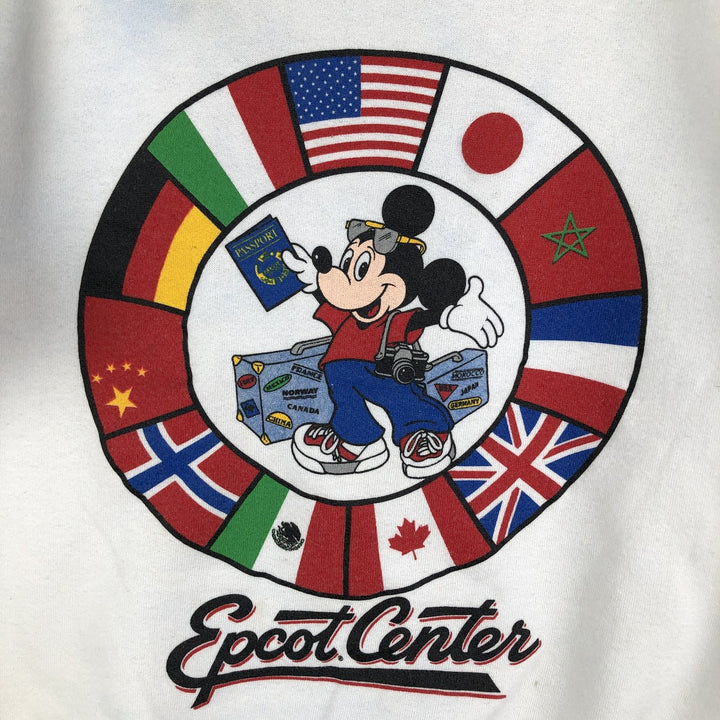 Vintage 1980'S Disney Mickey Mouse character sweatshirt, made in the USA, size M, men's cotton white type Vintage Second Hand