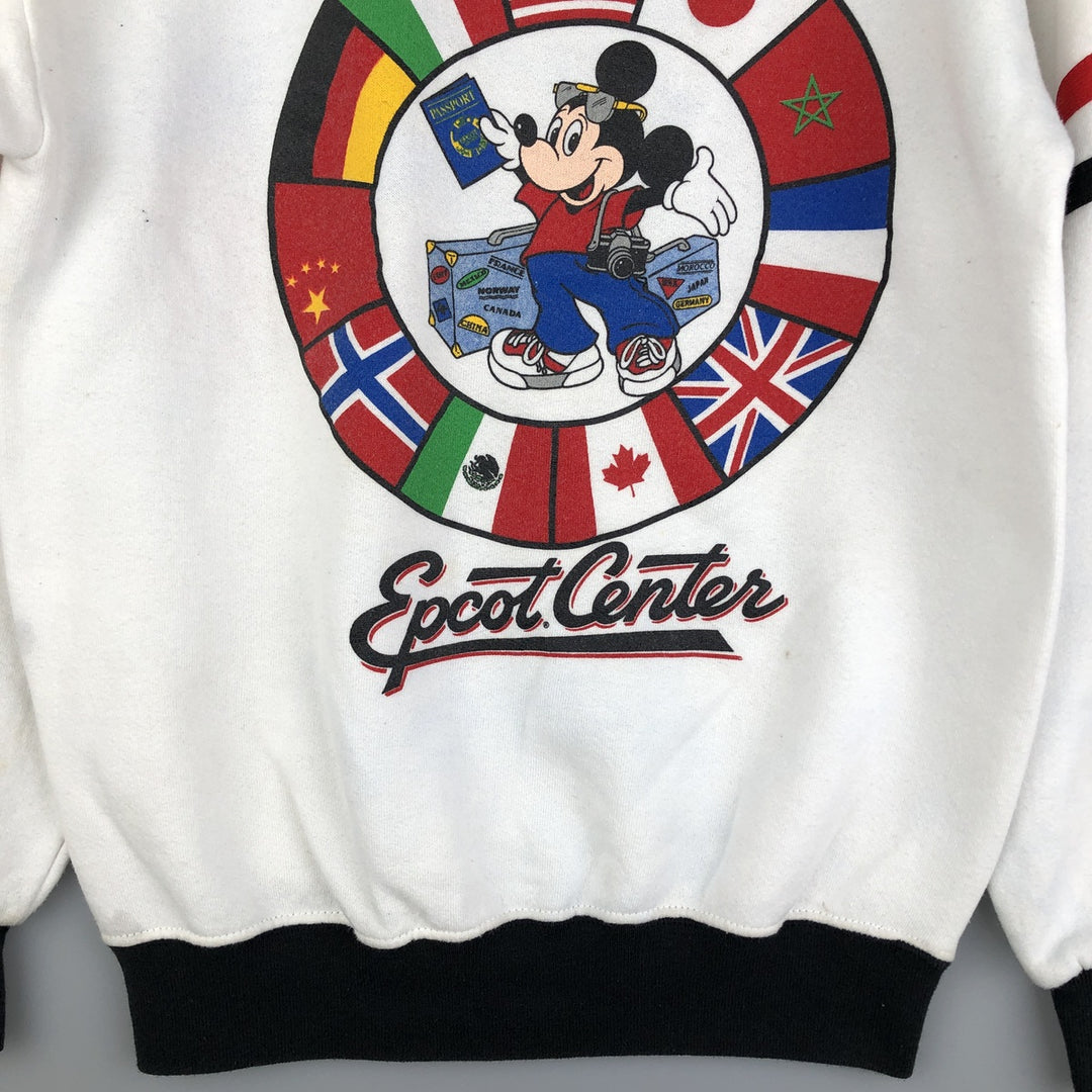Vintage 1980'S Disney Mickey Mouse character sweatshirt, made in the USA, size M, men's cotton white type Vintage Second Hand