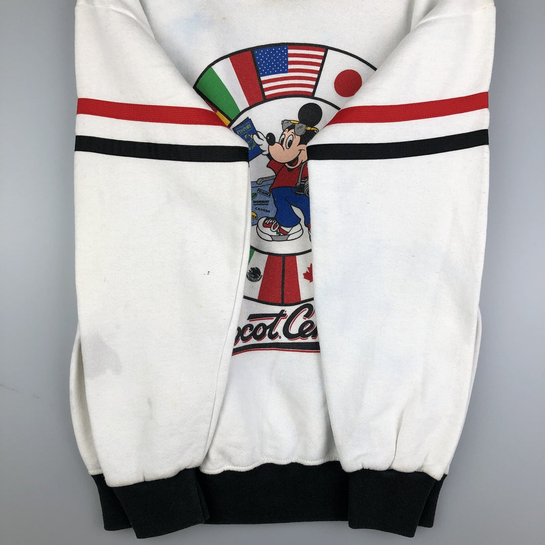 Vintage 1980'S Disney Mickey Mouse character sweatshirt, made in the USA, size M, men's cotton white type Vintage Second Hand