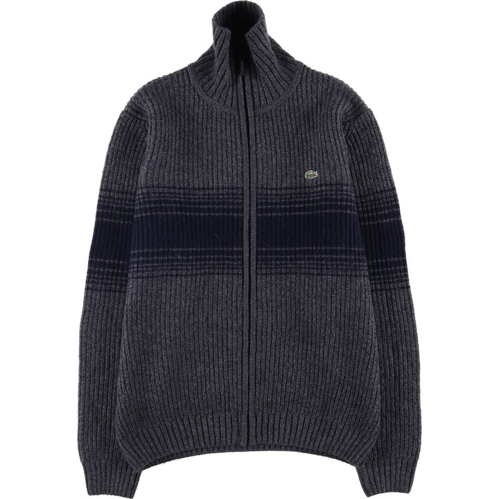 Lacoste Driver's Knit Sweater, Size 4, Men's Medium wool gray type Vintage Second Hand