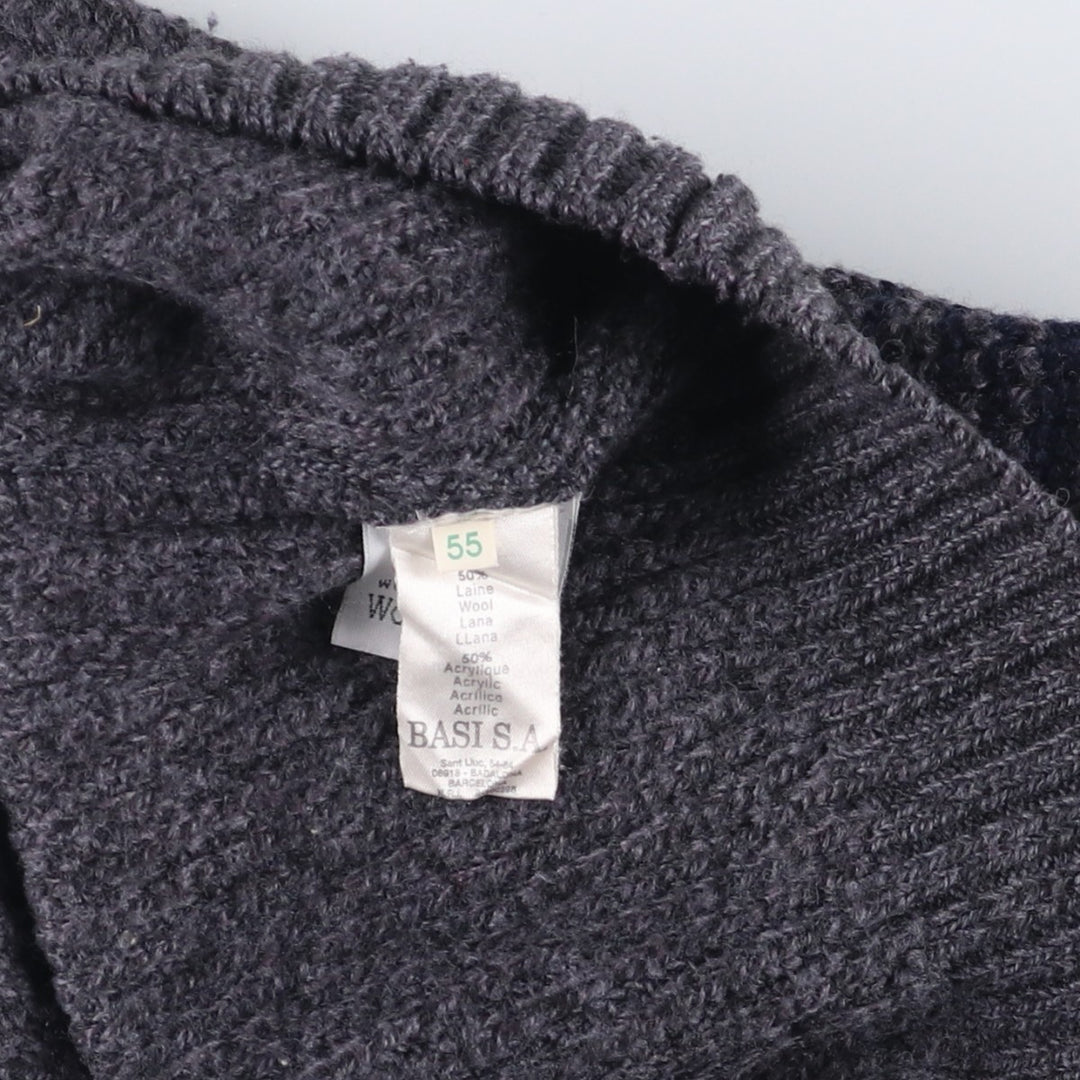 Lacoste Driver's Knit Sweater, Size 4, Men's Medium wool gray type Vintage Second Hand