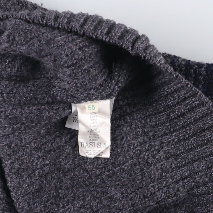 Lacoste Driver's Knit Sweater, Size 4, Men's Medium wool gray type Vintage Second Hand