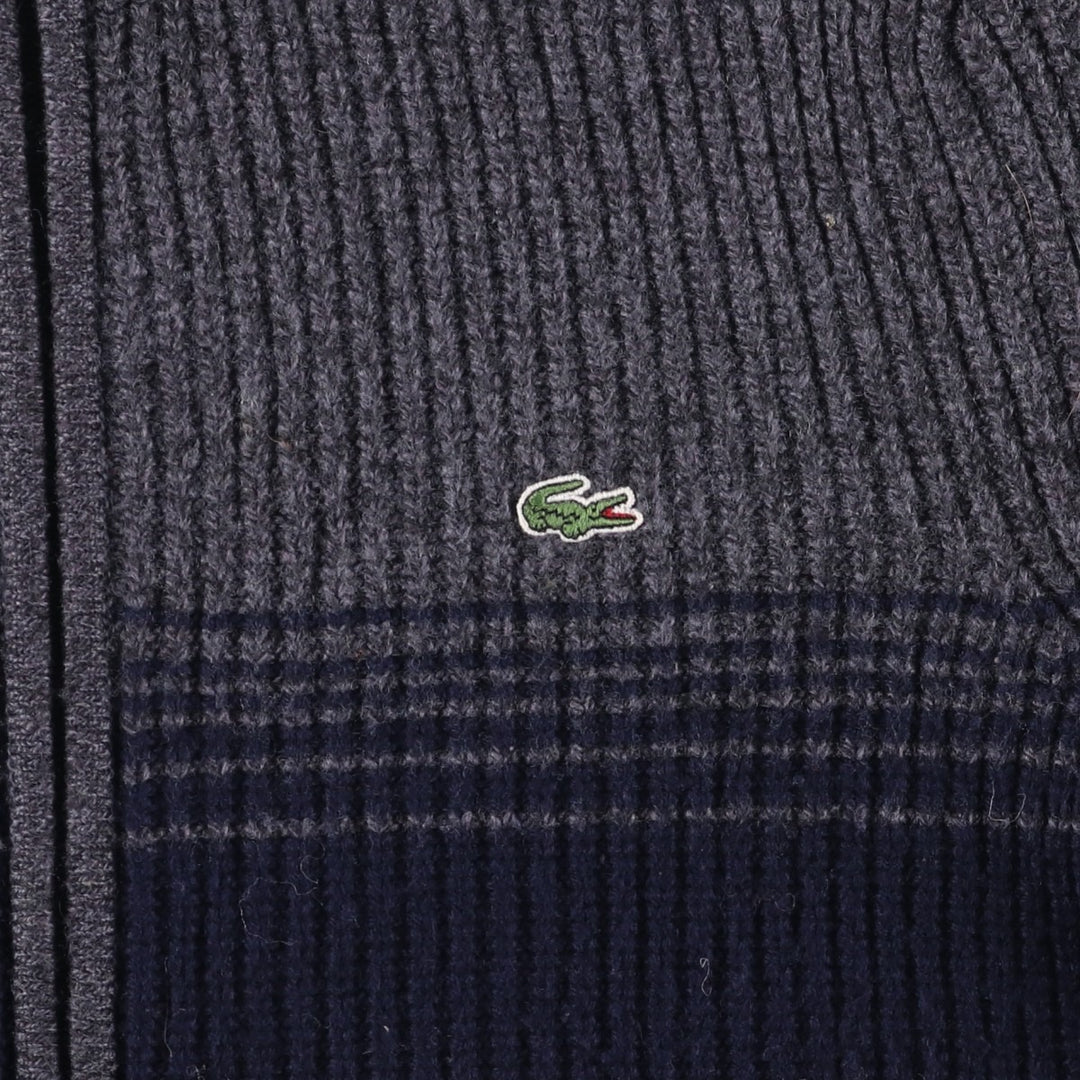 Lacoste Driver's Knit Sweater, Size 4, Men's Medium wool gray type Vintage Second Hand
