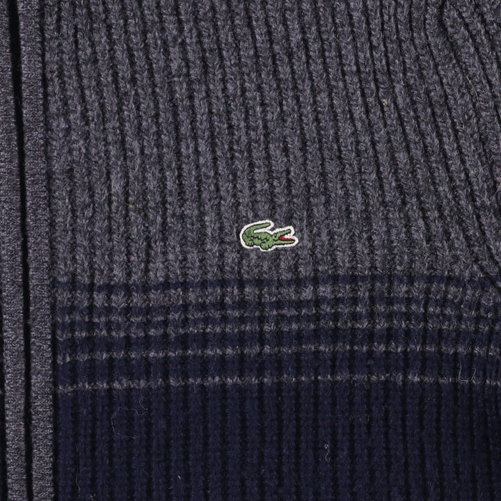 Lacoste Driver's Knit Sweater, Size 4, Men's Medium wool gray type Vintage Second Hand