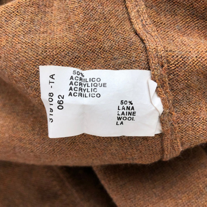 Pierre Cardin V-neck wool and acrylic knit sweater, men's size XXXL acrylic brown type Vintage Second Hand