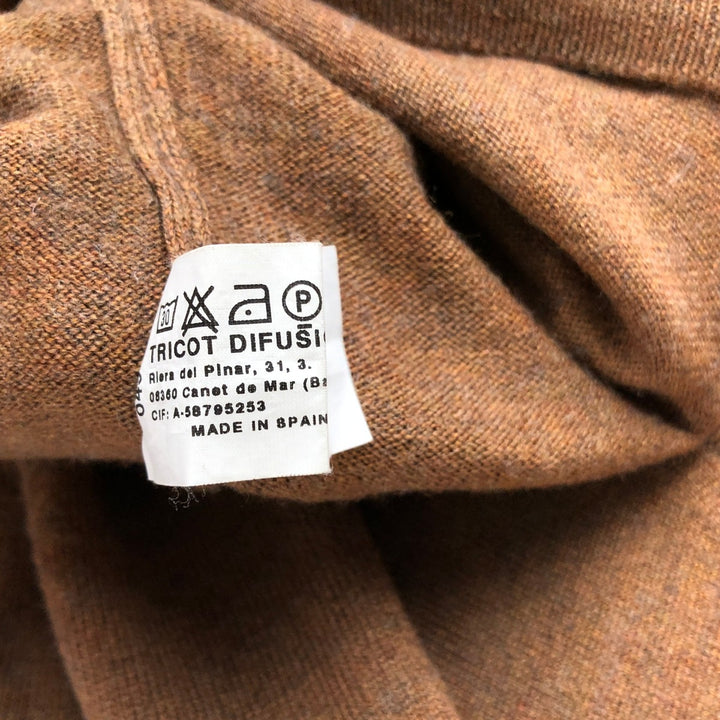 Pierre Cardin V-neck wool and acrylic knit sweater, men's size XXXL acrylic brown type Vintage Second Hand