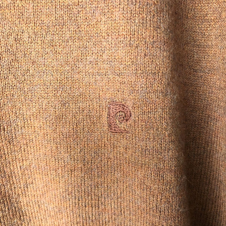 Pierre Cardin V-neck wool and acrylic knit sweater, men's size XXXL acrylic brown type Vintage Second Hand