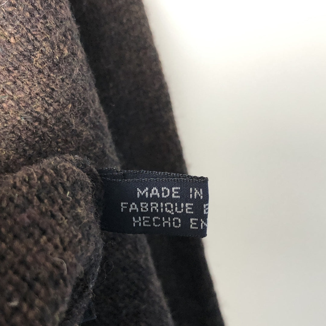 Tommy Hilfiger V-neck lambswool knit sweater, men's size M Lamb wool brown type Vintage Second Hand