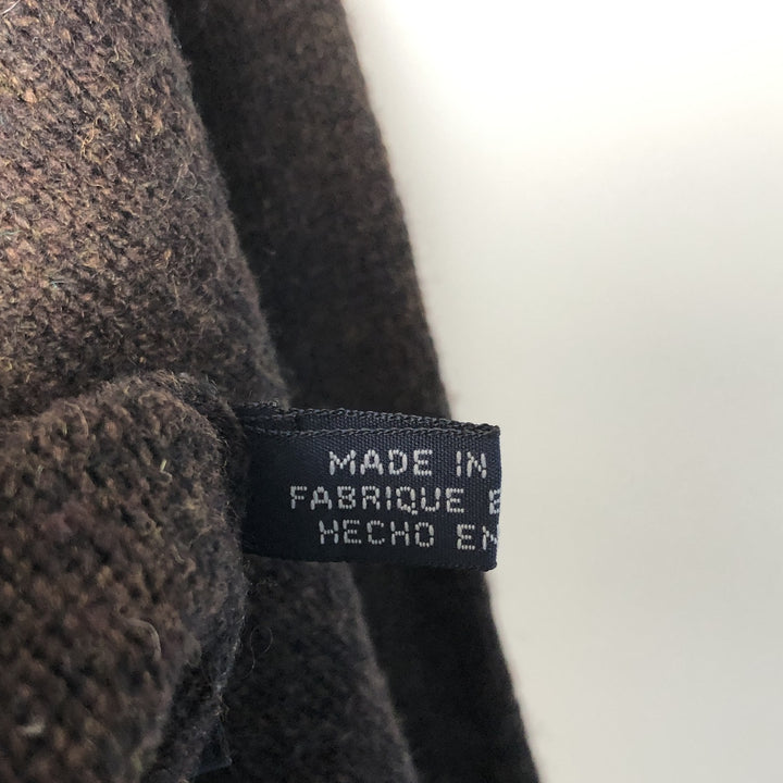 Tommy Hilfiger V-neck lambswool knit sweater, men's size M Lamb wool brown type Vintage Second Hand