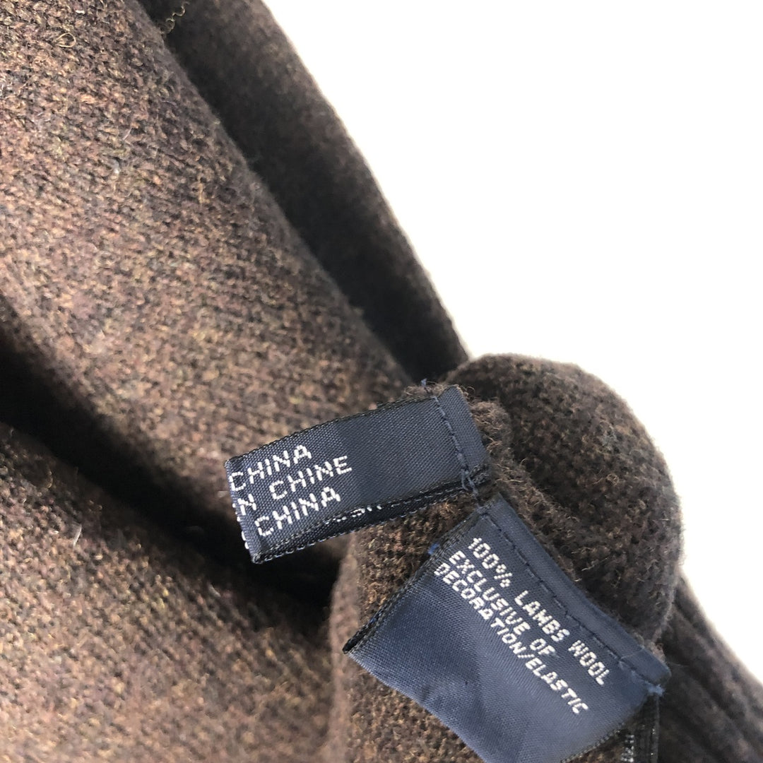 Tommy Hilfiger V-neck lambswool knit sweater, men's size M Lamb wool brown type Vintage Second Hand