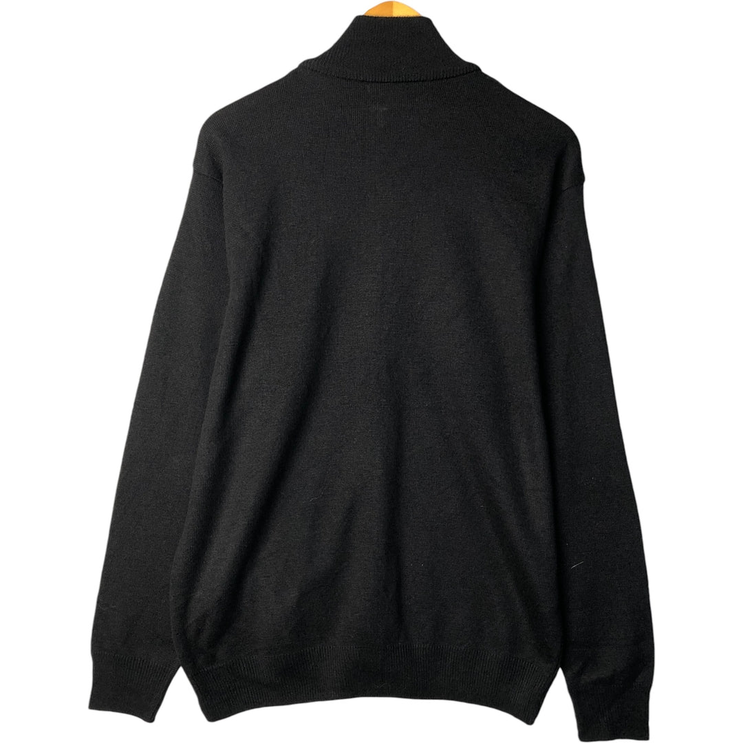 Vintage 1990'S Lacoste Sport Driver's Knit Sweater, Size 6, Men's Size L acrylic black type Vintage Second Hand