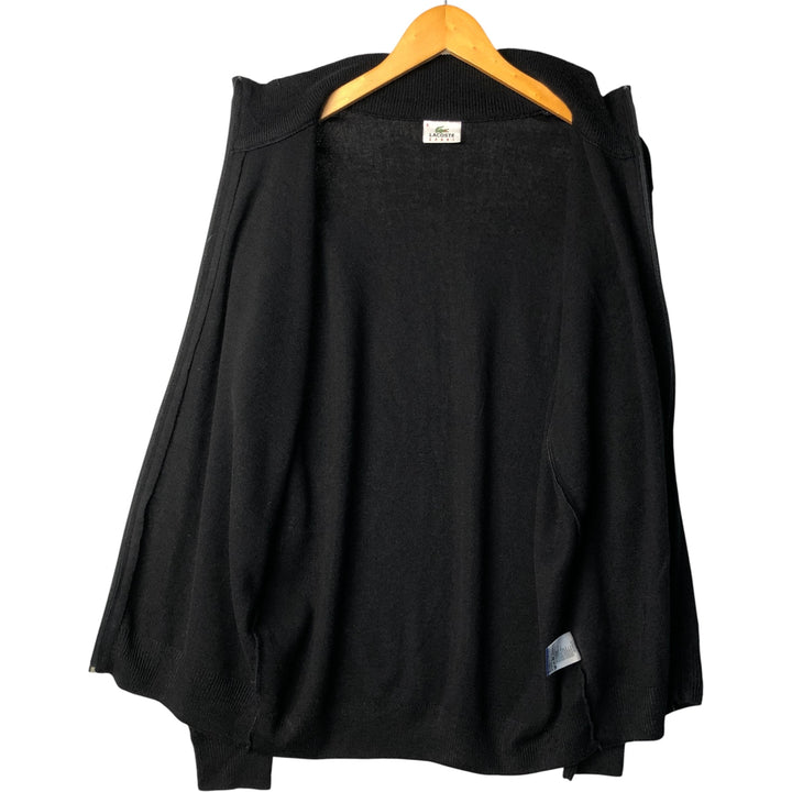 Vintage 1990'S Lacoste Sport Driver's Knit Sweater, Size 6, Men's Size L acrylic black type Vintage Second Hand