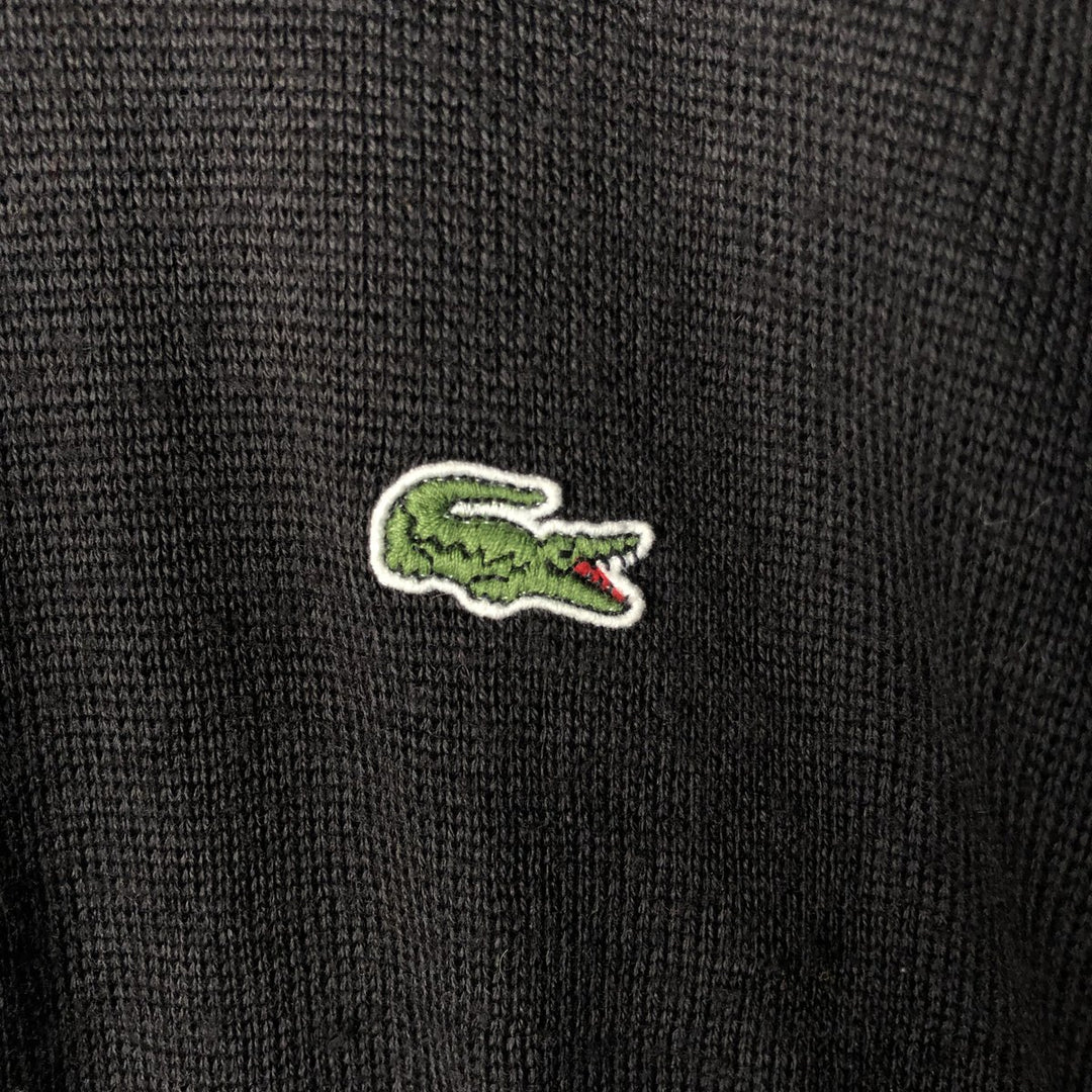 Vintage 1990'S Lacoste Sport Driver's Knit Sweater, Size 6, Men's Size L acrylic black type Vintage Second Hand
