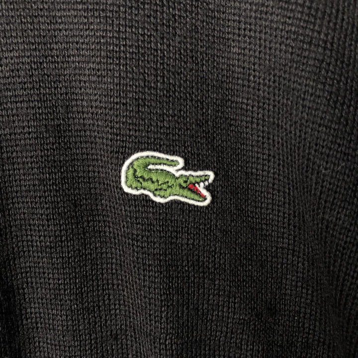 Vintage 1990'S Lacoste Sport Driver's Knit Sweater, Size 6, Men's Size L acrylic black type Vintage Second Hand