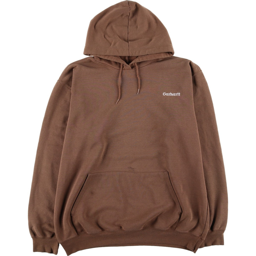 Carhartt Sweat Pullover Hoodie Men's Size L cotton brown type Vintage Second Hand