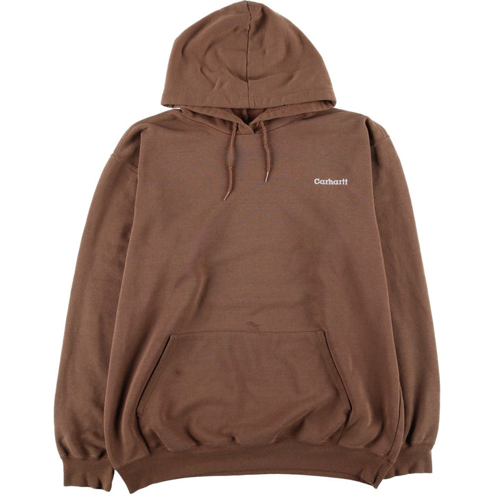 Carhartt Sweat Pullover Hoodie Men's Size L cotton brown type Vintage Second Hand