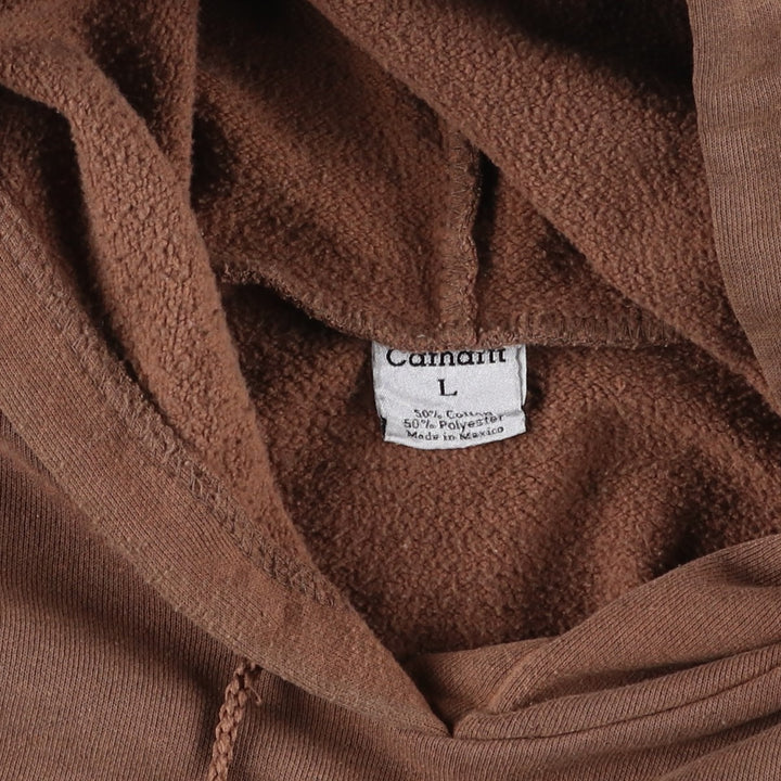 Carhartt Sweat Pullover Hoodie Men's Size L cotton brown type Vintage Second Hand