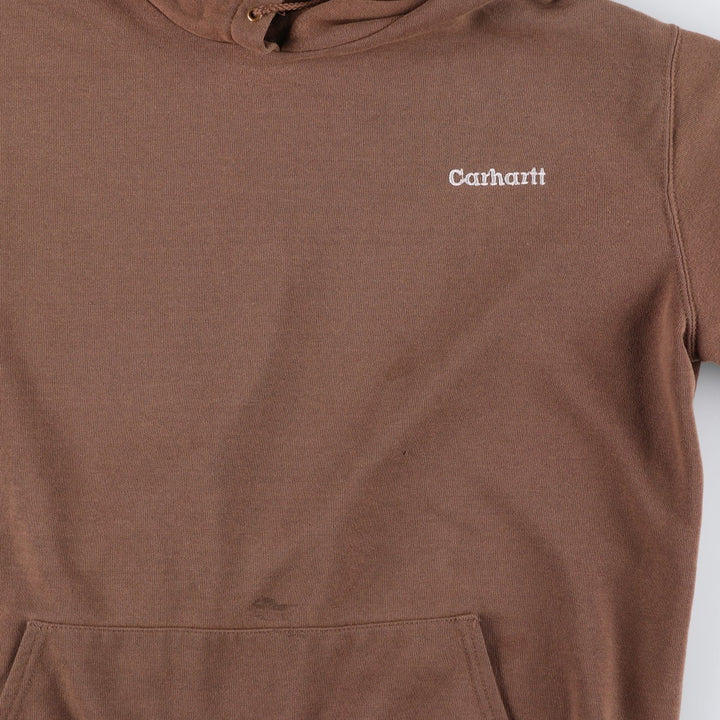 Carhartt Sweat Pullover Hoodie Men's Size L cotton brown type Vintage Second Hand