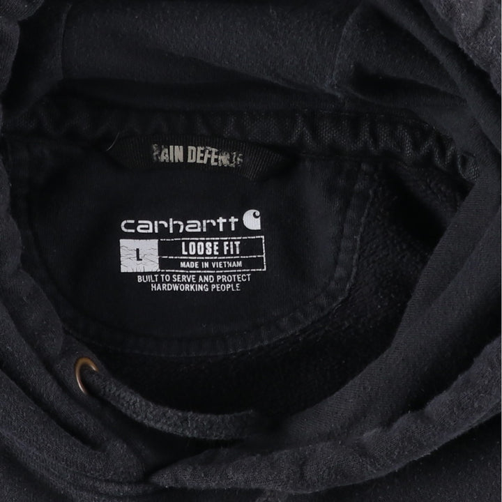 Carhartt Loose Fit Pullover Hoodie, Men's Size L, Long Sleeve cotton black type Vintage Second Hand