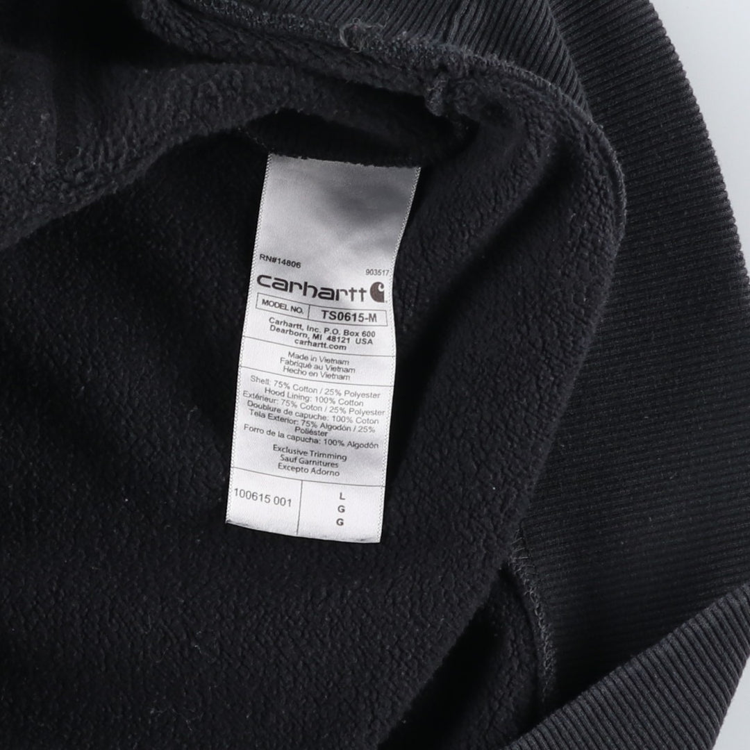 Carhartt Loose Fit Pullover Hoodie, Men's Size L, Long Sleeve cotton black type Vintage Second Hand