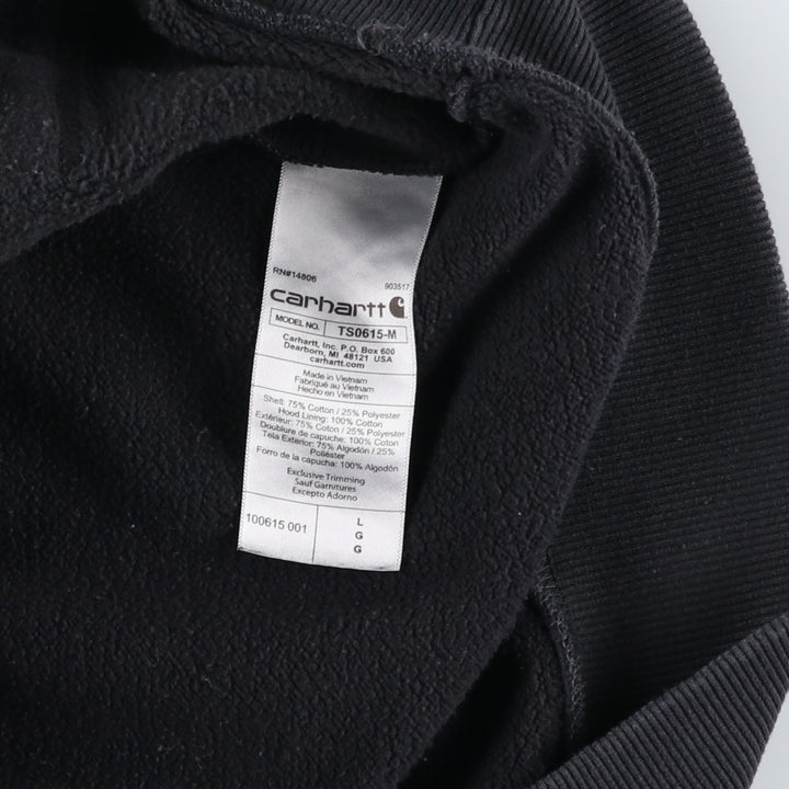 Carhartt Loose Fit Pullover Hoodie, Men's Size L, Long Sleeve cotton black type Vintage Second Hand