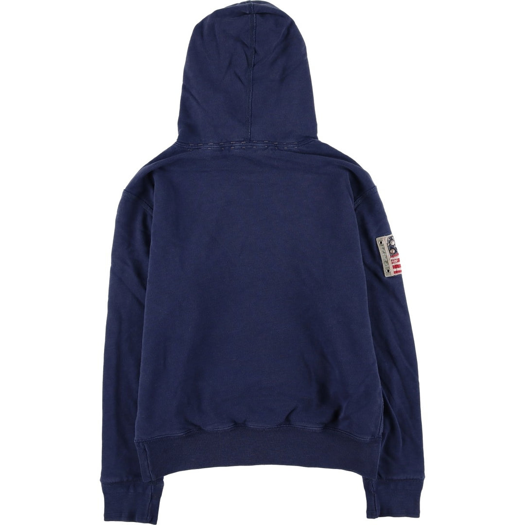 Ralph Lauren POLO by Ralph Lauren Stars and Stripes Pullover Hoodie, Men's Size Small cotton navy blue type Vintage Second Hand