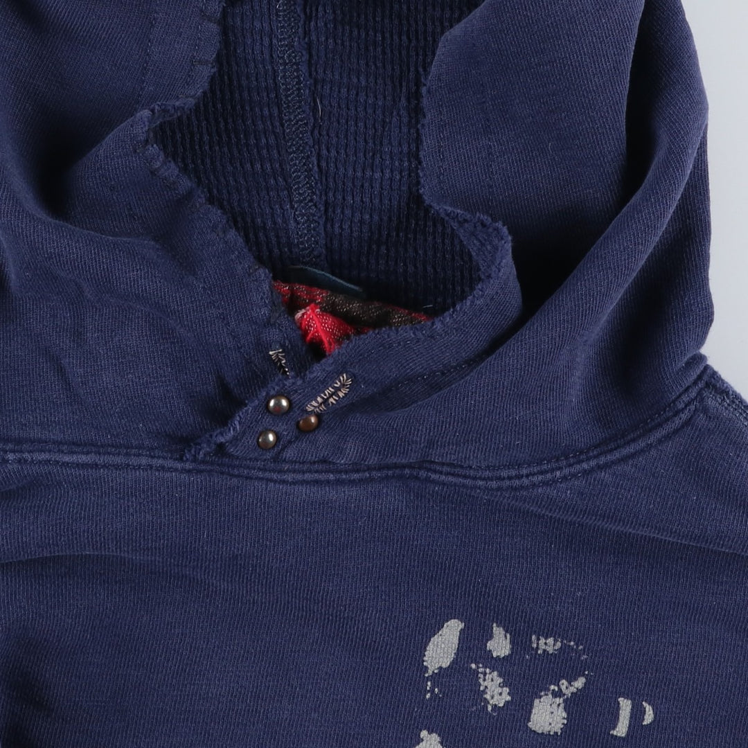 Ralph Lauren POLO by Ralph Lauren Stars and Stripes Pullover Hoodie, Men's Size Small cotton navy blue type Vintage Second Hand