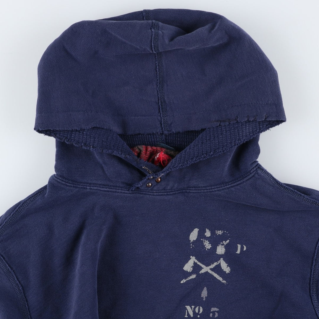 Ralph Lauren POLO by Ralph Lauren Stars and Stripes Pullover Hoodie, Men's Size Small cotton navy blue type Vintage Second Hand