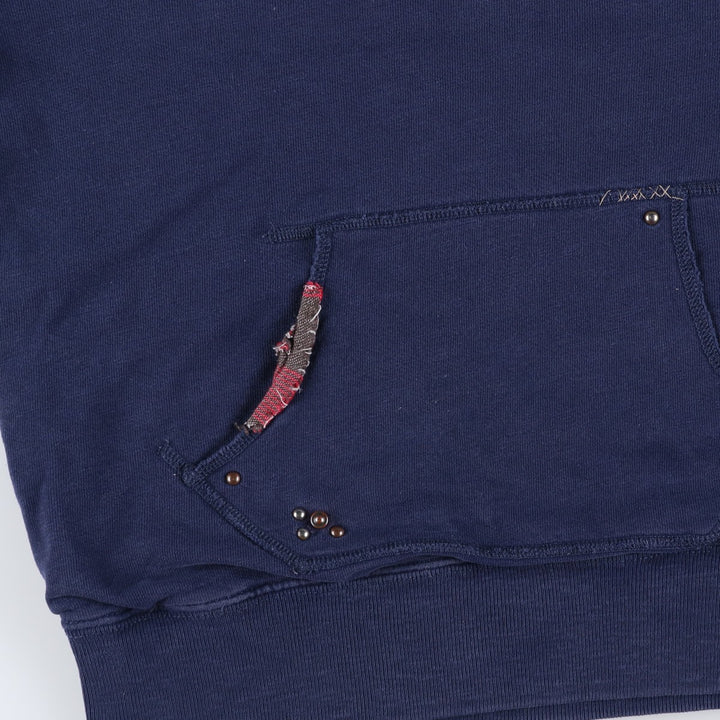 Ralph Lauren POLO by Ralph Lauren Stars and Stripes Pullover Hoodie, Men's Size Small cotton navy blue type Vintage Second Hand