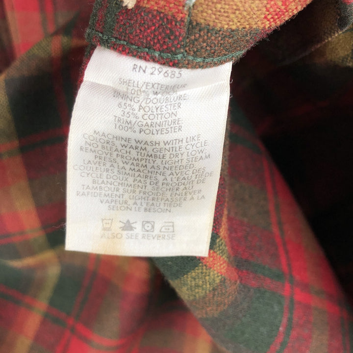 2000'S Pendleton Trail Shirt, Check Pattern, Wool Shirt, Men's Size L wool red type reddish brown Vintage Second Hand