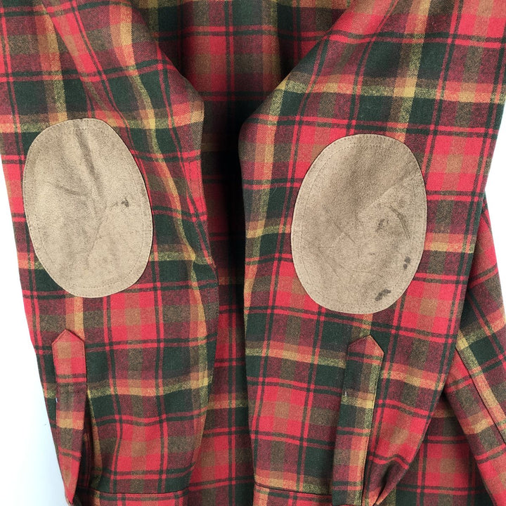 2000'S Pendleton Trail Shirt, Check Pattern, Wool Shirt, Men's Size L wool red type reddish brown Vintage Second Hand