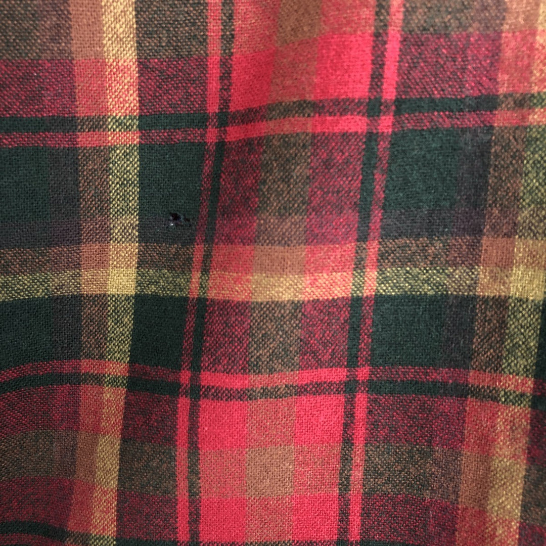 2000'S Pendleton Trail Shirt, Check Pattern, Wool Shirt, Men's Size L wool red type reddish brown Vintage Second Hand