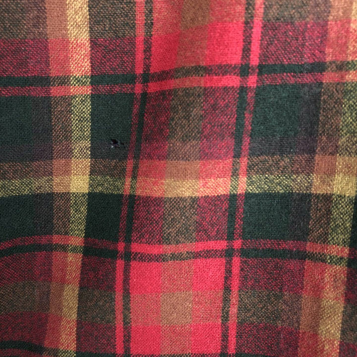 2000'S Pendleton Trail Shirt, Check Pattern, Wool Shirt, Men's Size L wool red type reddish brown Vintage Second Hand