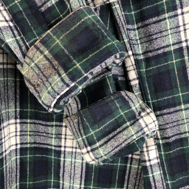 Pendleton Tartan Check Wool Shirt, Men's Size L wool Green type dark green Vintage Second Hand