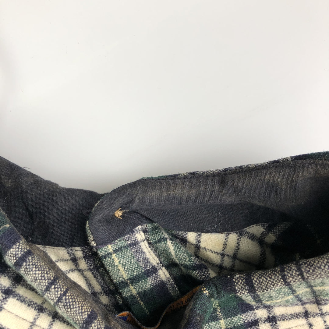 Pendleton Tartan Check Wool Shirt, Men's Size L wool Green type dark green Vintage Second Hand