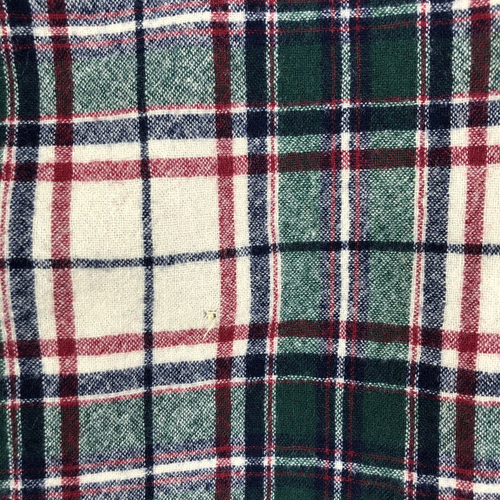 2000'S Pendleton Check Pattern Button-Down Wool Shirt, Made in USA, Men's Size L wool Green type dark green Vintage Second Hand