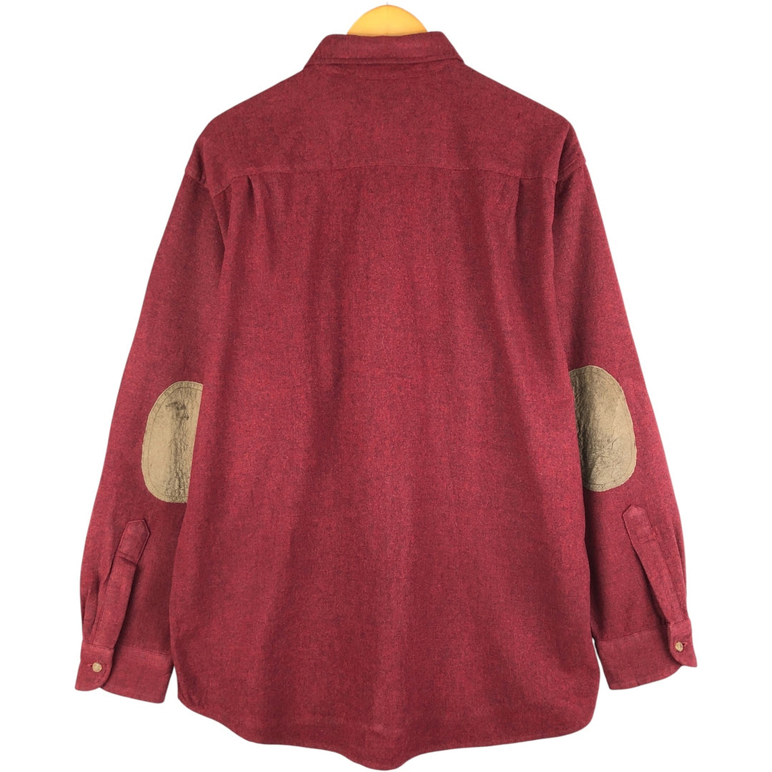 Pendleton wool shirt, men's size L wool burgundy type Vintage Second Hand
