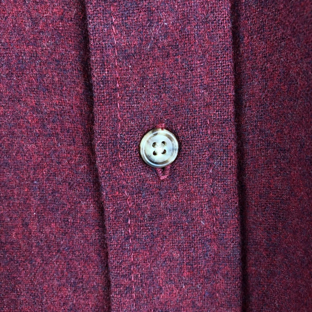 Pendleton wool shirt, men's size L wool burgundy type Vintage Second Hand