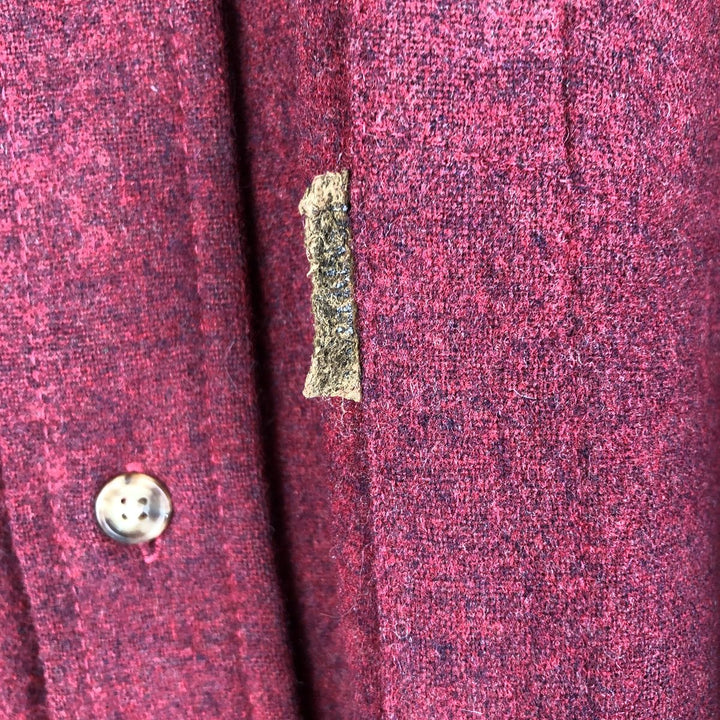 Pendleton wool shirt, men's size L wool burgundy type Vintage Second Hand