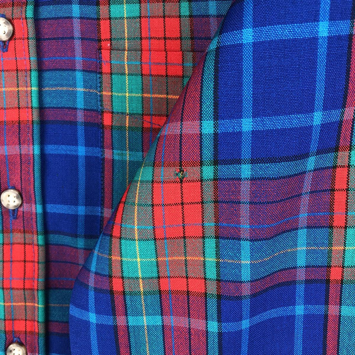 Vintage 1970'S Pendleton Check Pattern Button-Down Wool Shirt, Made in USA, Men's Size Medium wool green type Vintage Second Hand