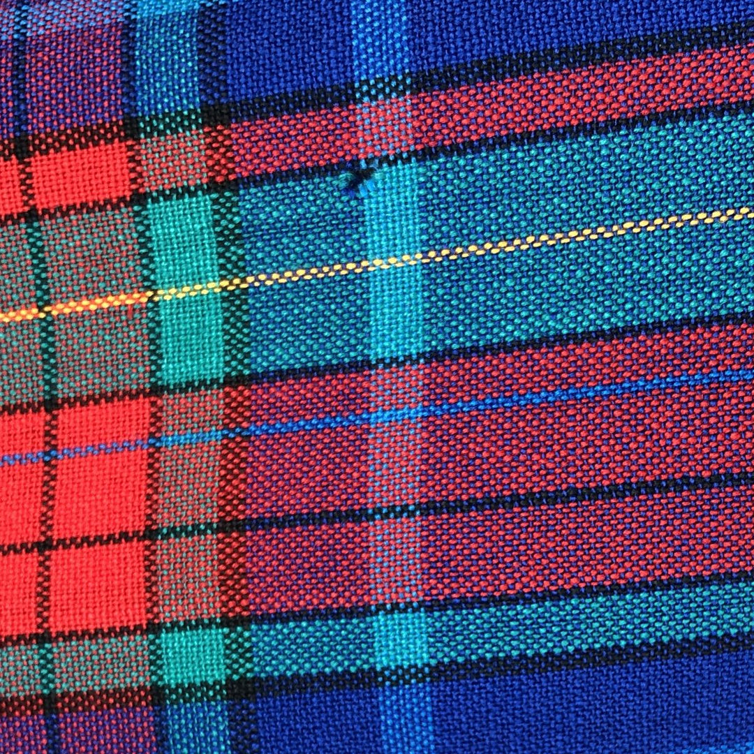 Vintage 1970'S Pendleton Check Pattern Button-Down Wool Shirt, Made in USA, Men's Size Medium wool green type Vintage Second Hand