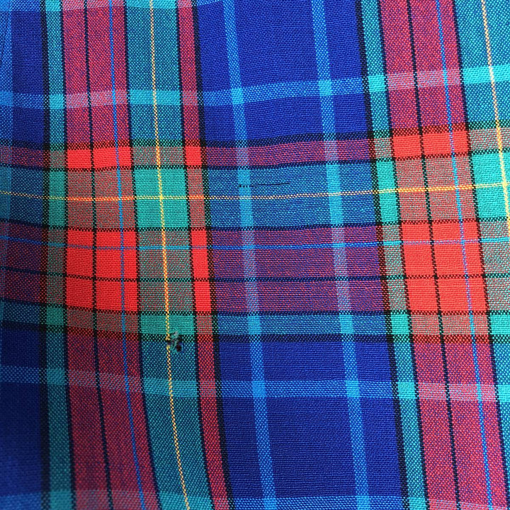 Vintage 1970'S Pendleton Check Pattern Button-Down Wool Shirt, Made in USA, Men's Size Medium wool green type Vintage Second Hand