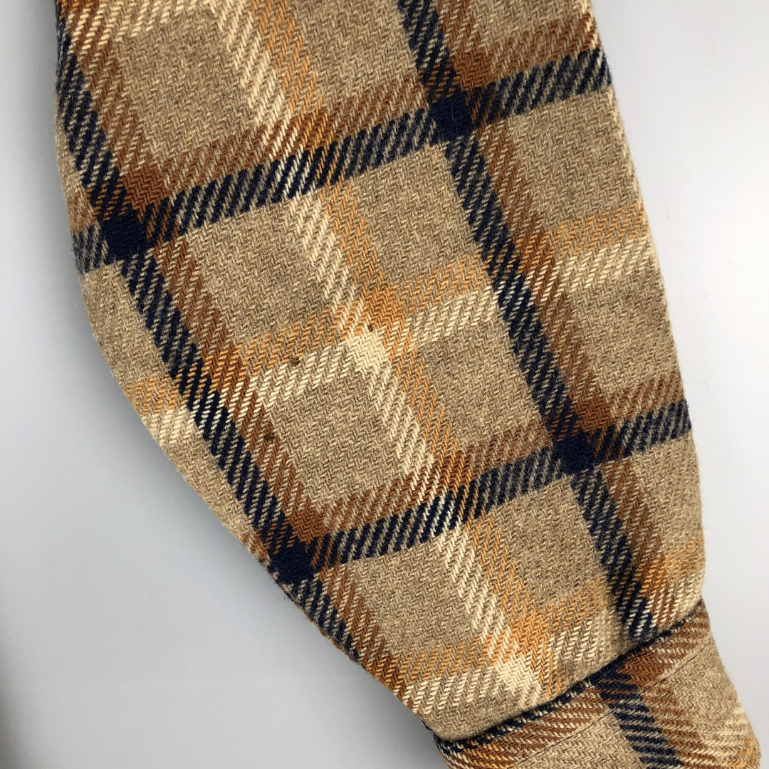 Vintage 1970'S Pendleton Check Pattern Wool Shirt, Made in USA, Men's Size Small wool Beige type Vintage Second Hand