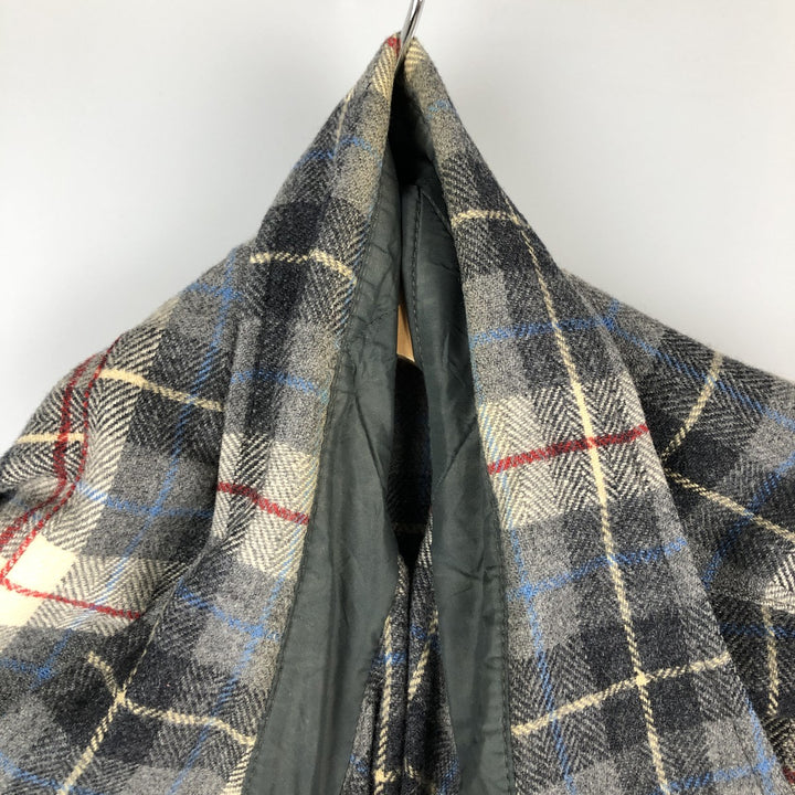 Vintage 70'S Pendleton Check Pattern Wool Shirt Made in USA Men's L wool gray type Vintage Second Hand